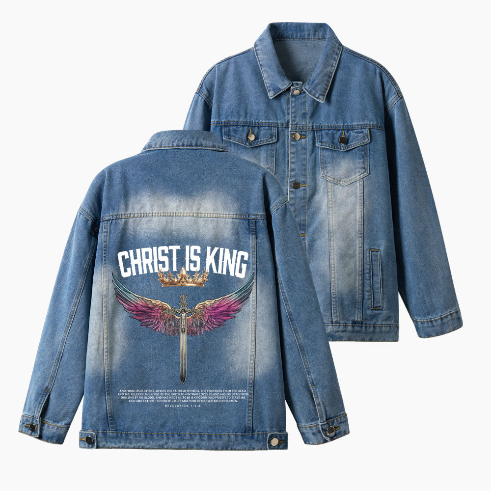 Christ Is King Christian Denim Jacket