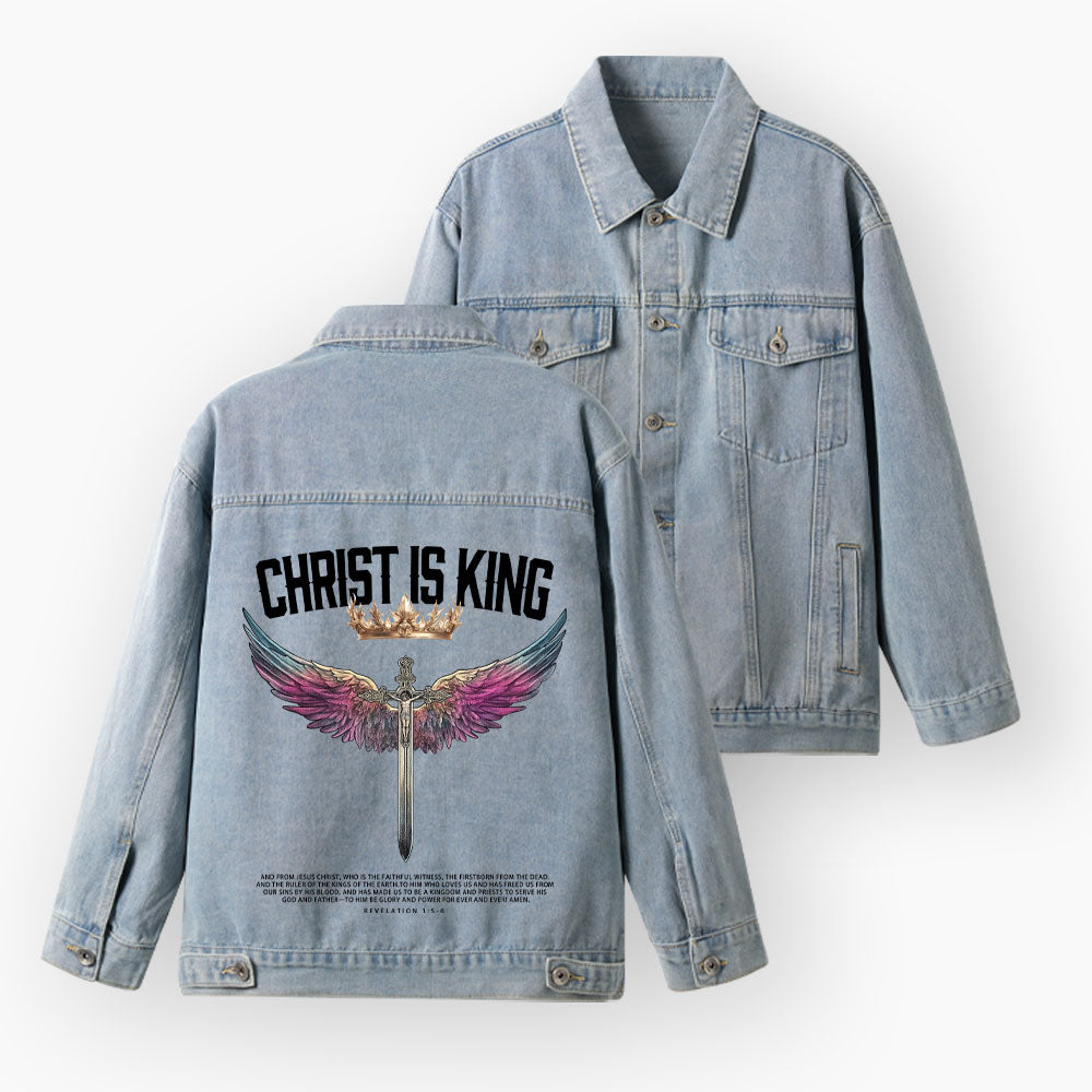 Christ Is King Christian Denim Jacket