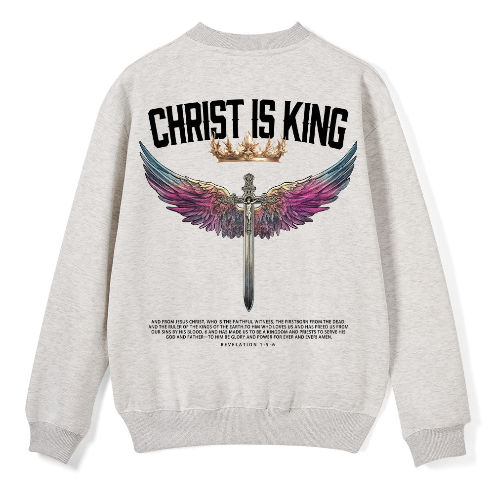 Christ Is King Christian Fleece Sweatshirt