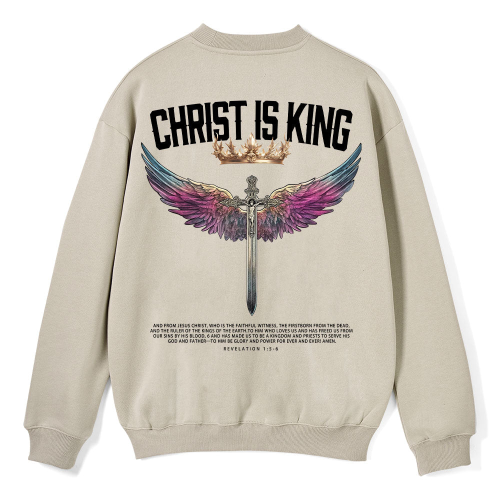 Christ Is King Christian Fleece Sweatshirt