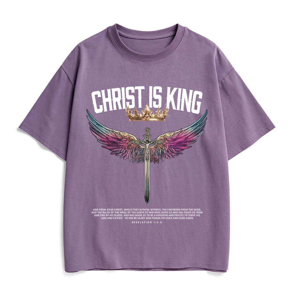 Christ Is King Christian Heavy Cotton T-Shirt