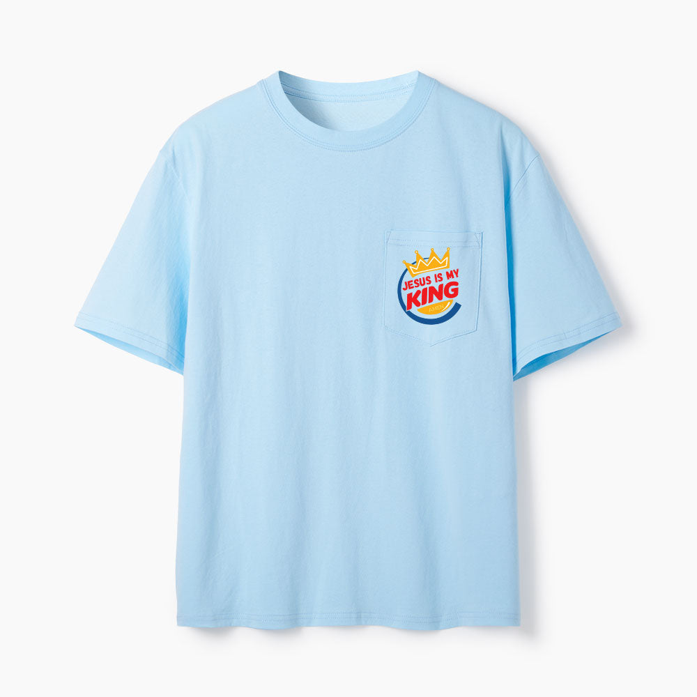 Christ Is King Christian Unisex Pocket T-Shirt