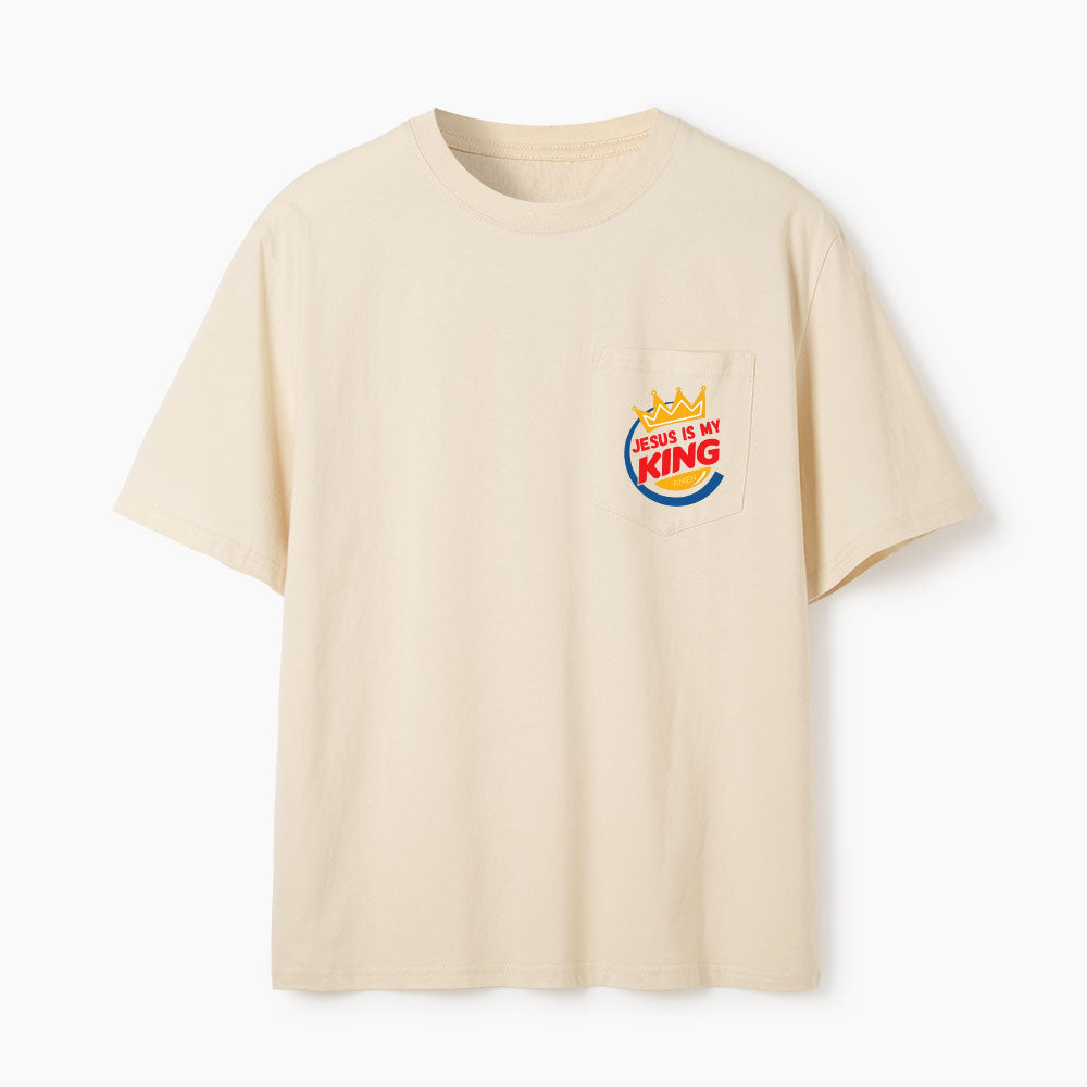 Christ Is King Christian Unisex Pocket T-Shirt