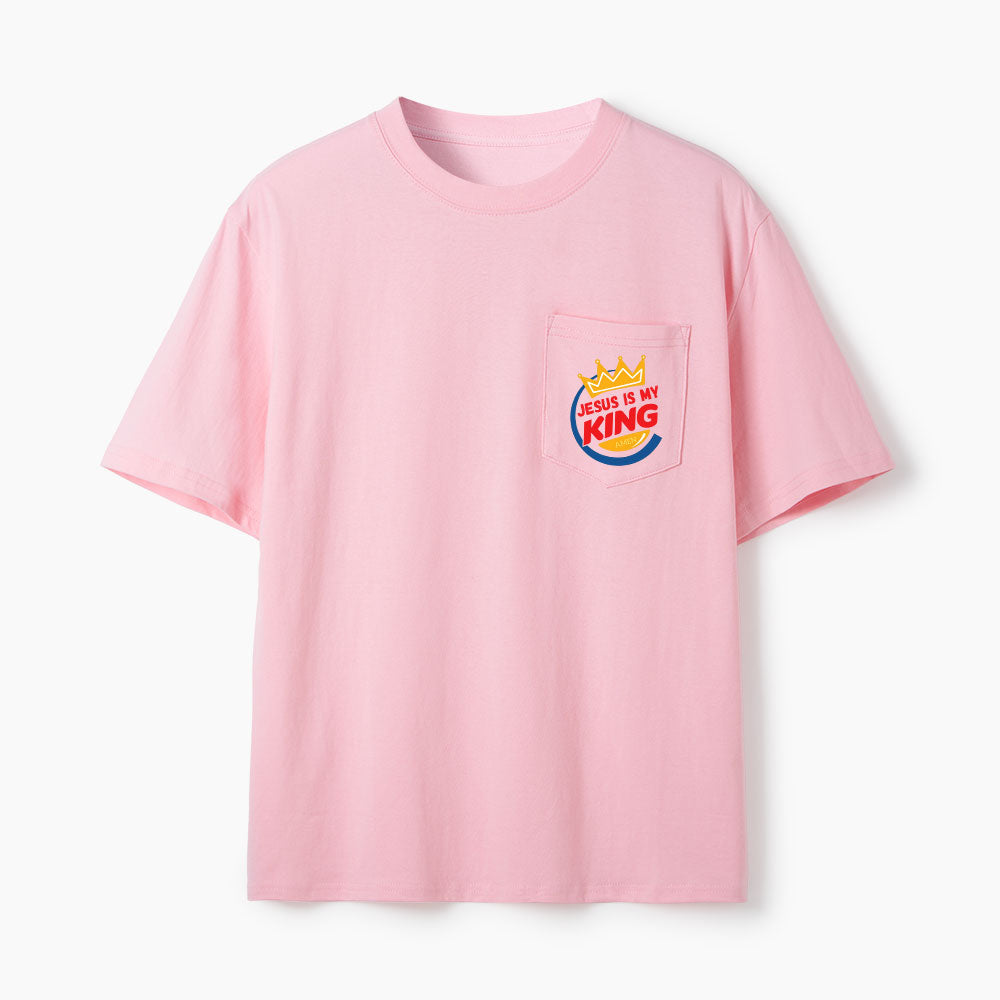 Christ Is King Christian Unisex Pocket T-Shirt