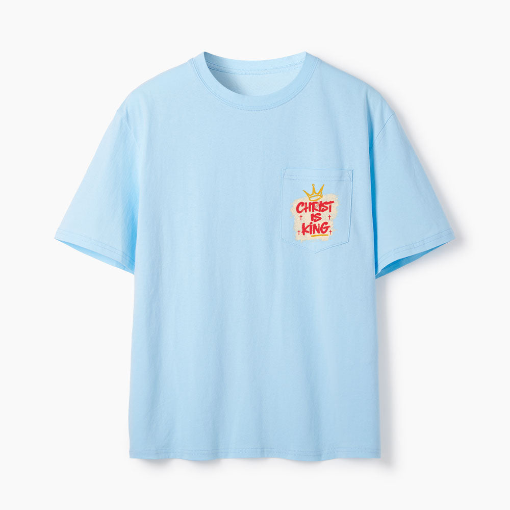Christ Is King Christian Unisex Pocket T-Shirt