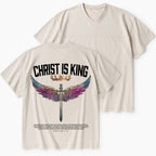 Christ Is King Christian Washed V-Neck T-Shirt