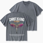 Christ Is King Christian Washed V-Neck T-Shirt