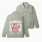 Christ Lives In Me Christian Denim Jacket