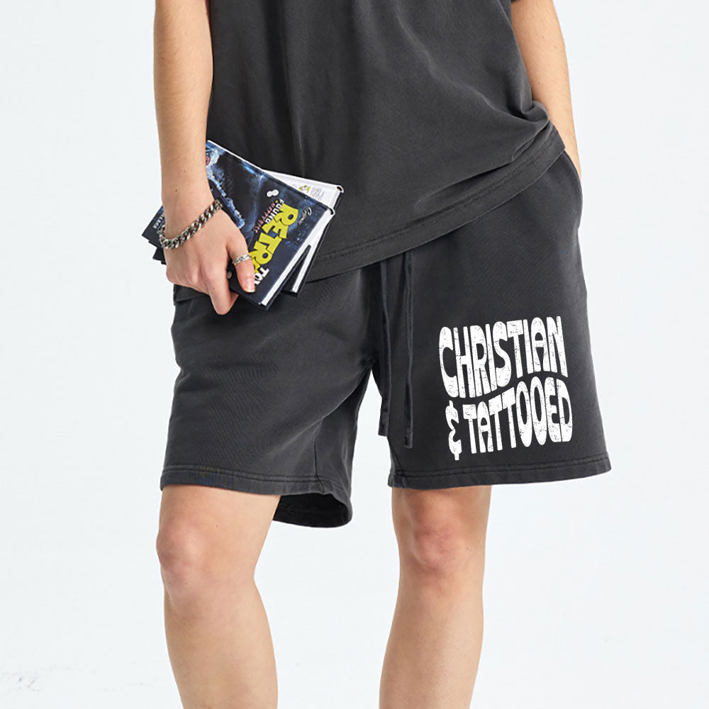 Christian Tattooed Christian Washed Shorts