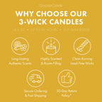 Citrus & Basil Aromatherapy Large 3-Wick Candle