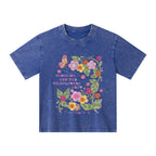 Consider How The Wildflowers Grow Christian Kid Washed T-Shirt