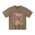 Consider How The Wildflowers Grow Christian Kid Washed T-Shirt