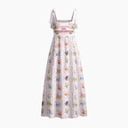 Consider The Wildflowers Chrisitan Tie Shoulder Maxi Dress