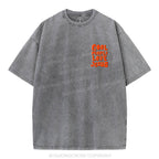 Cool People  Love Jesus Christian Puff Printed Washed T-Shirt