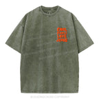 Cool People  Love Jesus Christian Puff Printed Washed T-Shirt