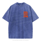 Cool People  Love Jesus Christian Puff Printed Washed T-Shirt