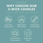 Cotton Vanilla Breeze Odor Eliminating 3-Wick Candle
