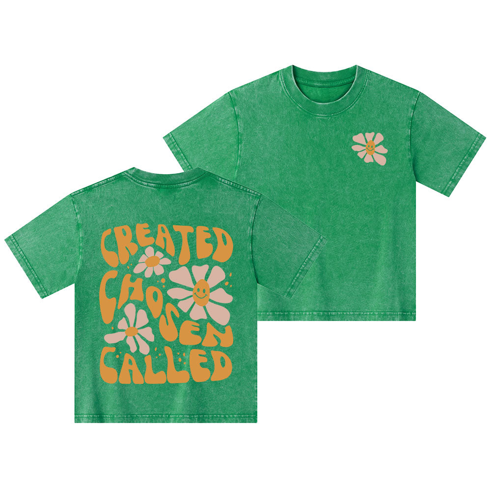 Created Chosen Called Christian Kid Washed T-Shirt