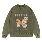 Created With A Purpose Christian Washed Sweatshirt