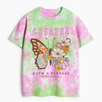 Created With A Purpose Christian Heavy Cotton Tie Dye T-Shirt
