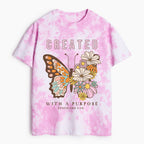 Created With A Purpose Christian Heavy Cotton Tie Dye T-Shirt