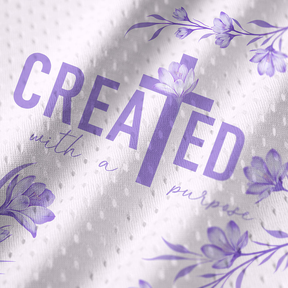 Created With Purpose Christian Mesh Jersey Tank Top