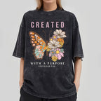 Created With A Purpose Christian Washed T-Shirt