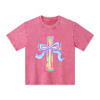 Cross Christian Kid Washed T-Shirt