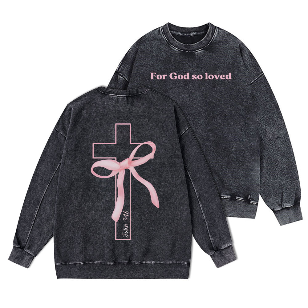 Cross Christian Washed Sweatshirt