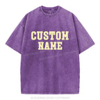Custom Name Christian Puff Printed Washed T-Shirt