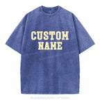 Custom Name Christian Puff Printed Washed T-Shirt
