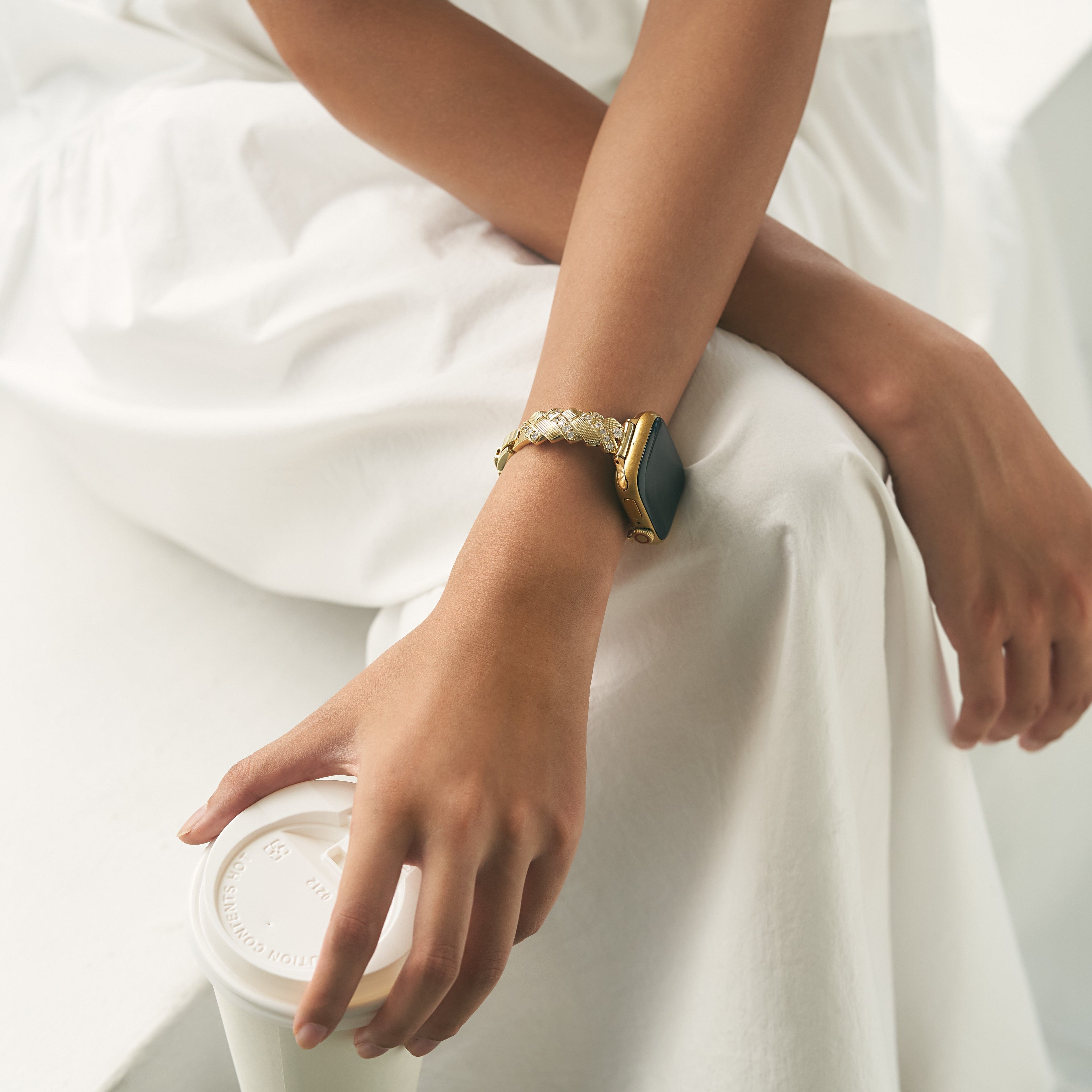 Sparkling Braided Metal Watch Band for Apple Watch