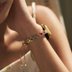 Rainbow Love 14k Gold / Platinum Plated Watch Band for Apple Watch