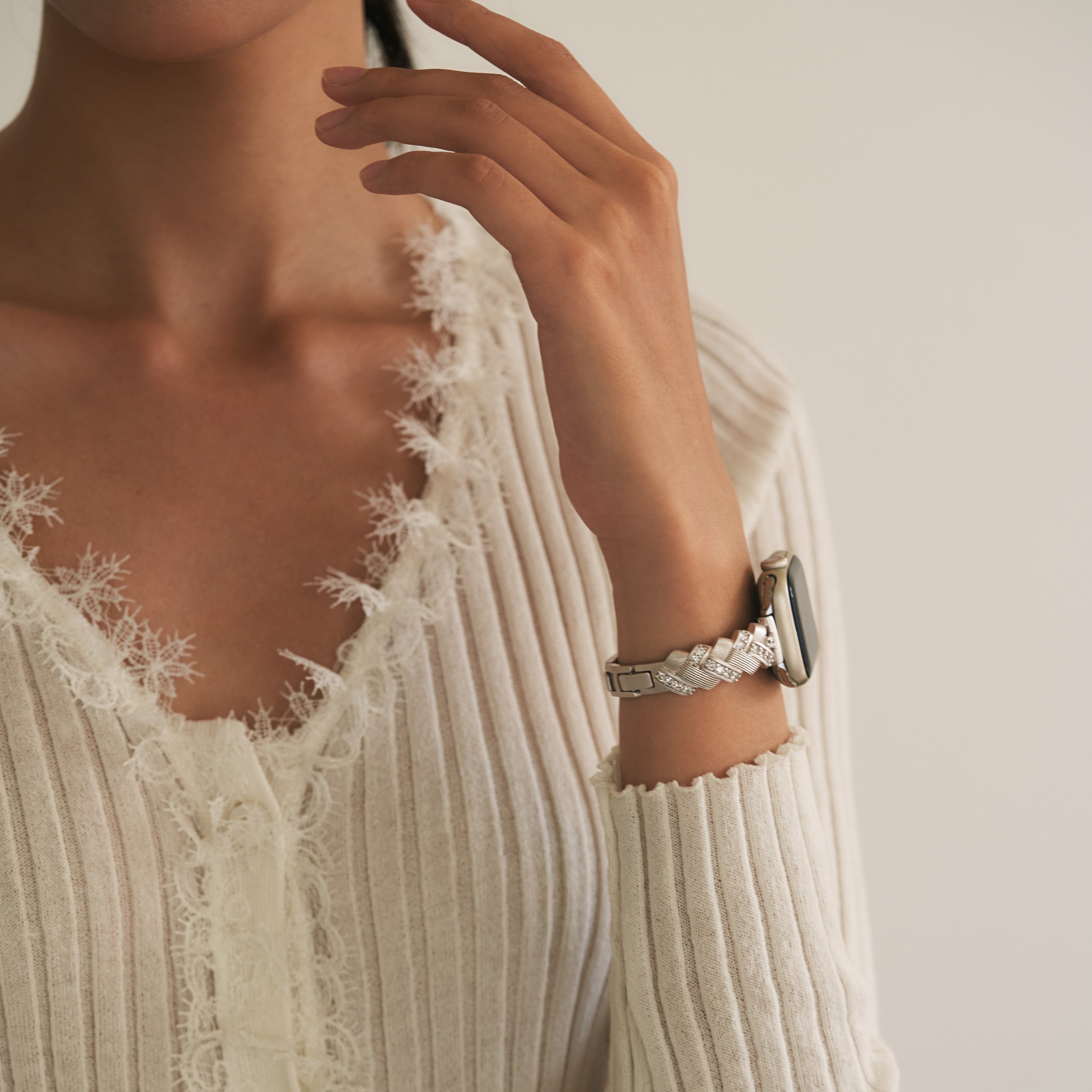 Sparkling Braided Metal Watch Band for Apple Watch