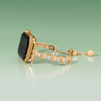 14k Gold / Platinum Plated Zircon Metal Watch Band