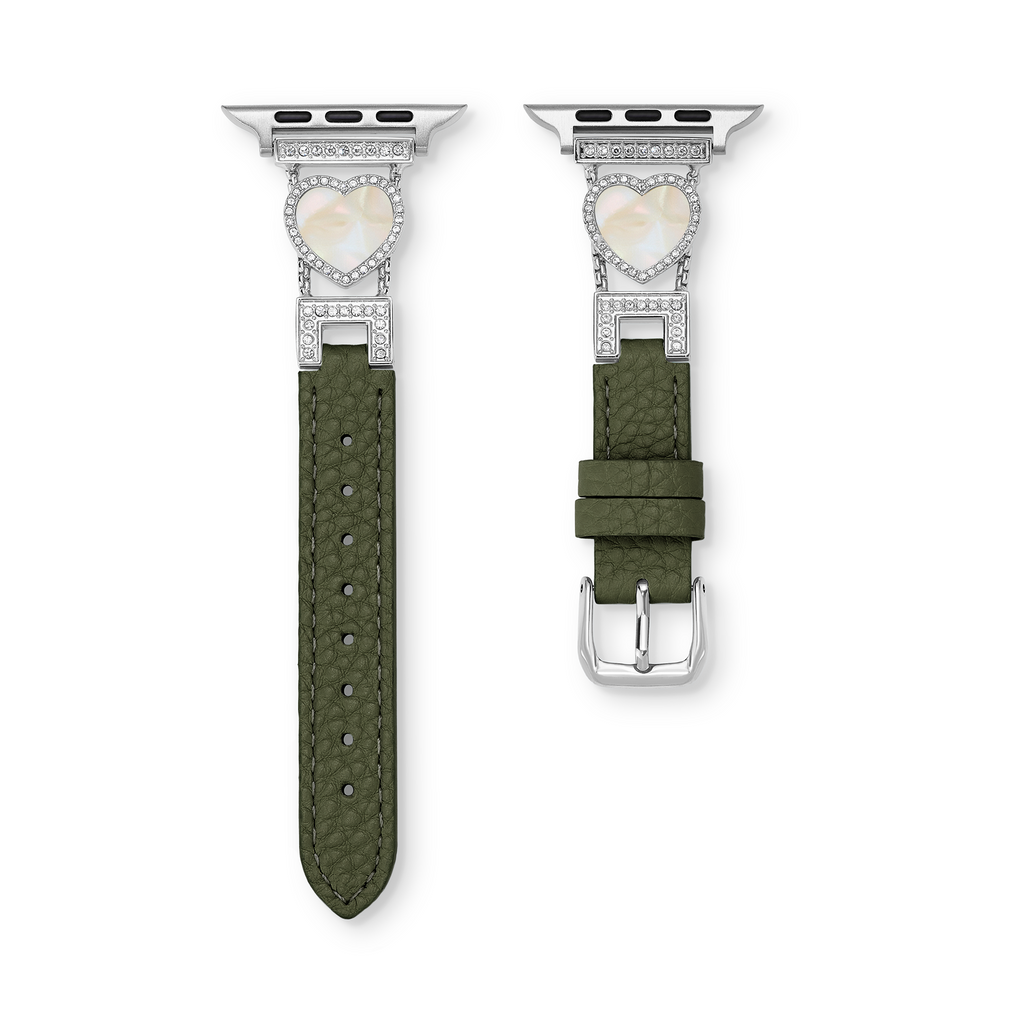 Love Sparkling Leather Watch Band for Apple Watch
