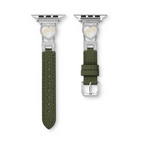 Love Sparkling Leather Watch Band for Apple Watch