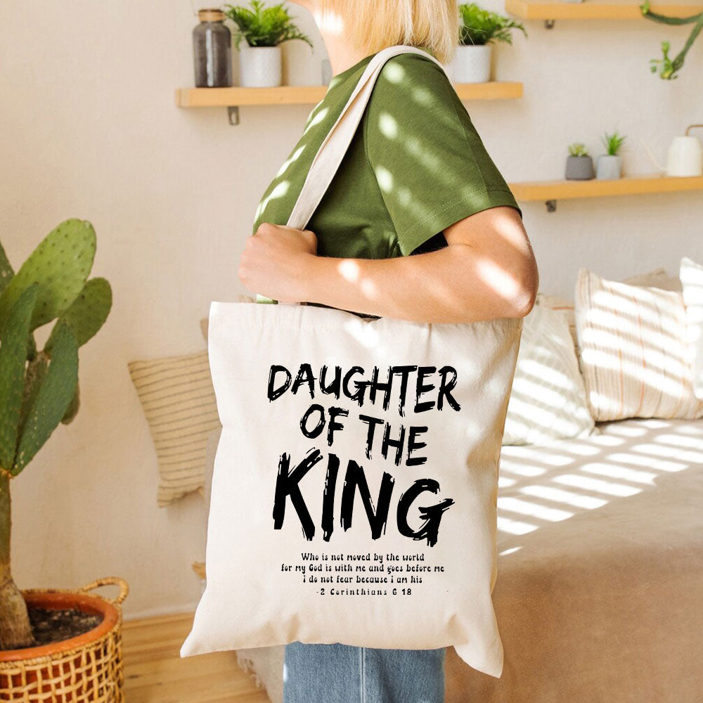 Daughter Of The King Christian Canvas Tote Bag