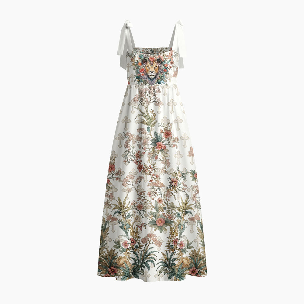 Daughter Of The King Chrisitan Tie Shoulder Maxi Dress