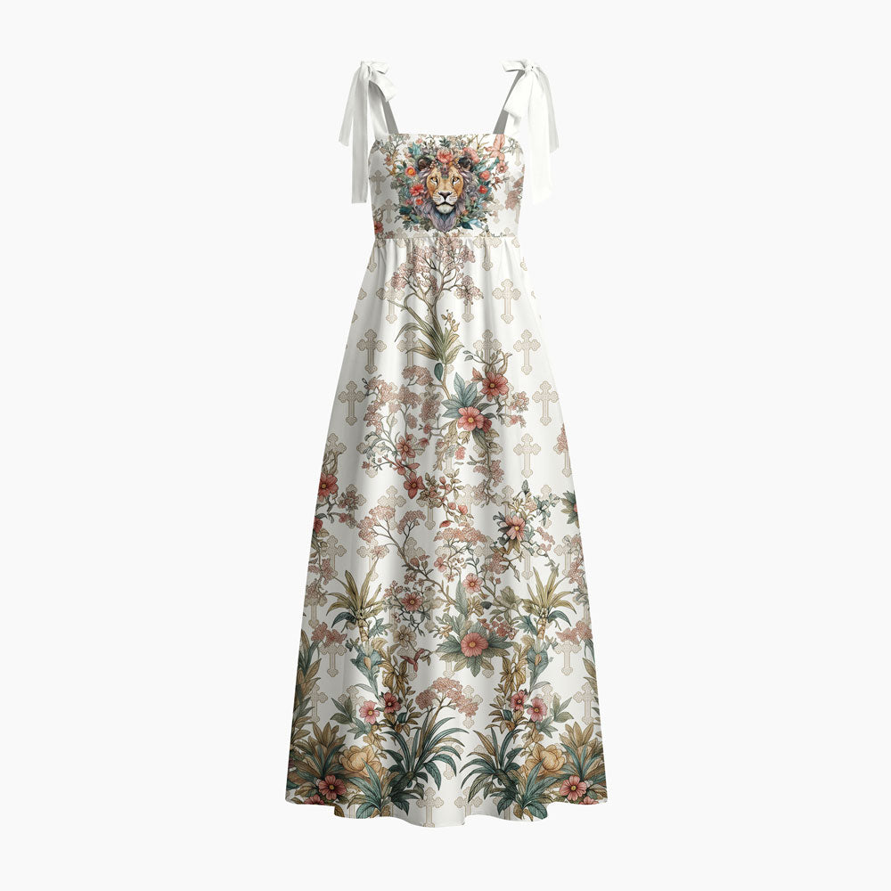 Daughter Of The King Chrisitan Tie Shoulder Maxi Dress