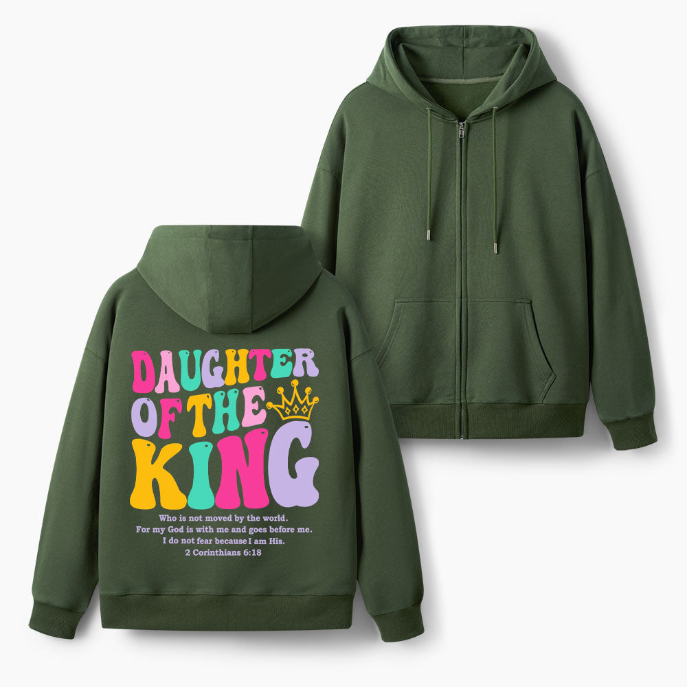 Daughter Of The King Christian Fleece-Lined Full-Zip Hoodie