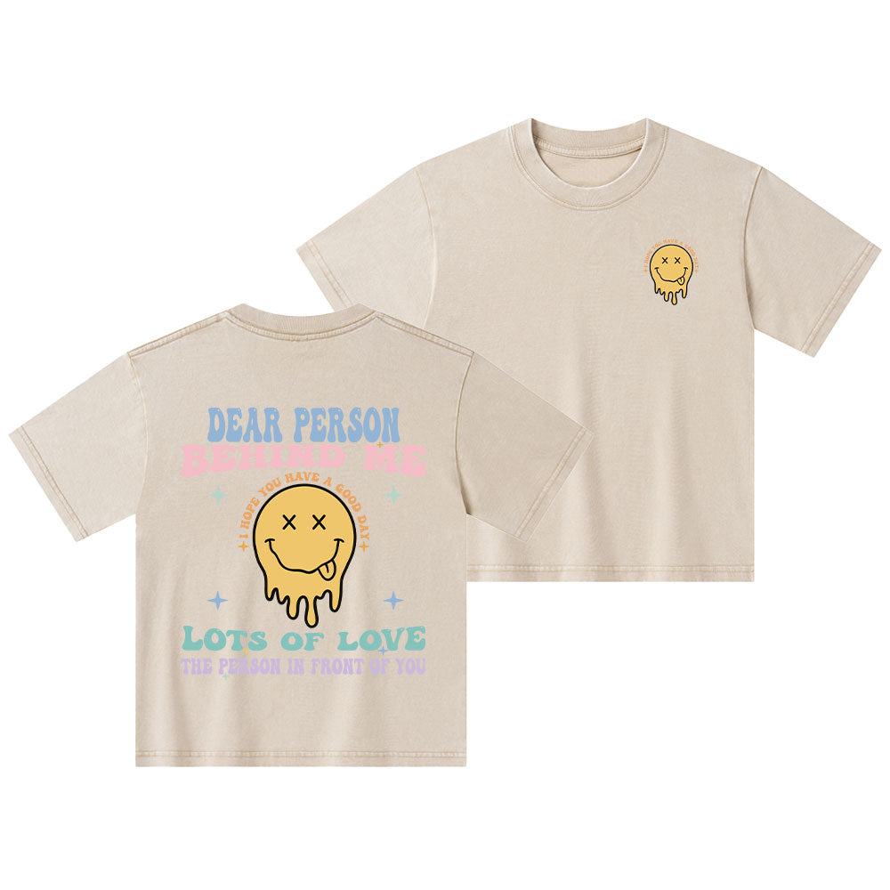 Dear Person Behind Me Christian Kid Washed T-Shirt