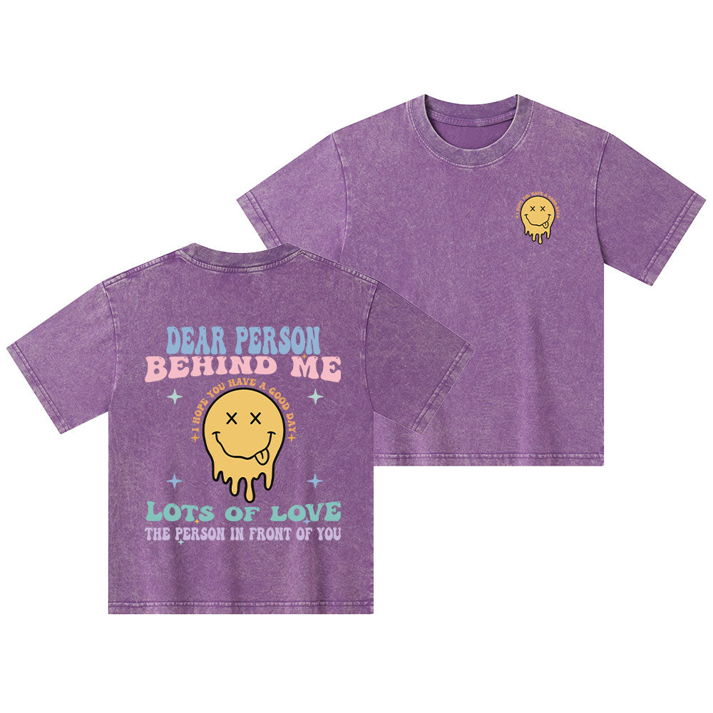 Dear Person Behind Me Christian Kid Washed T-Shirt