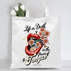 Death And Life Is In The Power Of The Tongue Christian Canvas Tote Bag