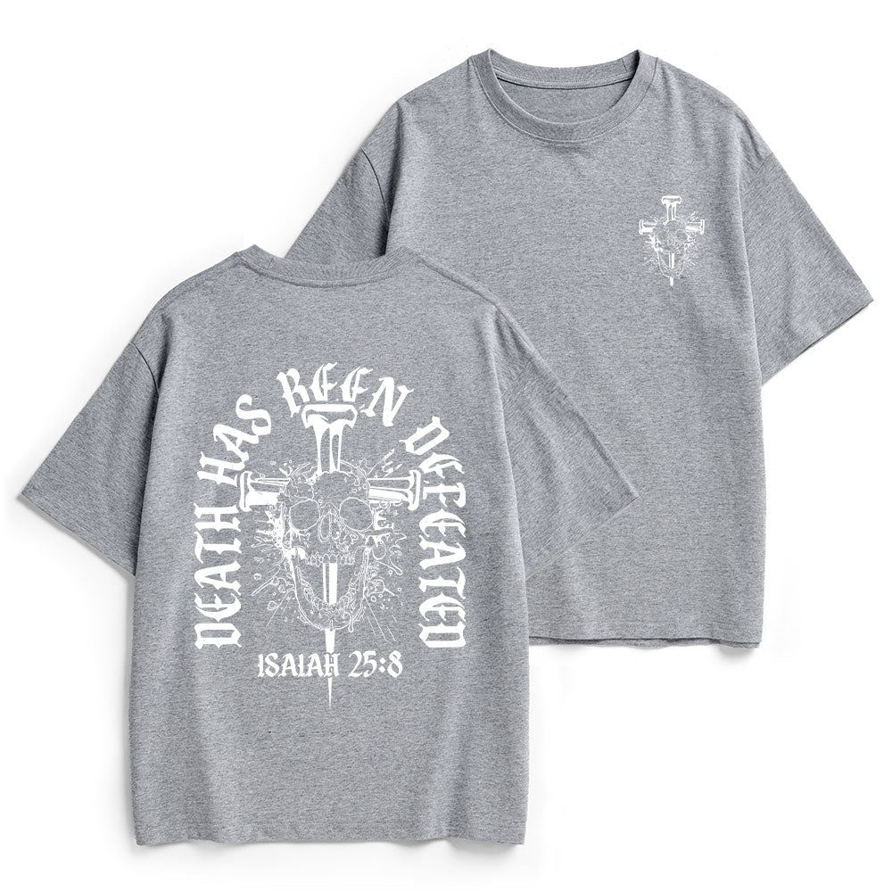 Death Has Been Defeated Christian Heavy Cotton T-Shirt