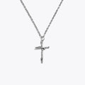 Dried Wood Cross Christian Necklace