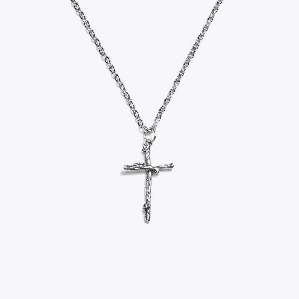 Membership Dried Wood Cross Christian Necklace