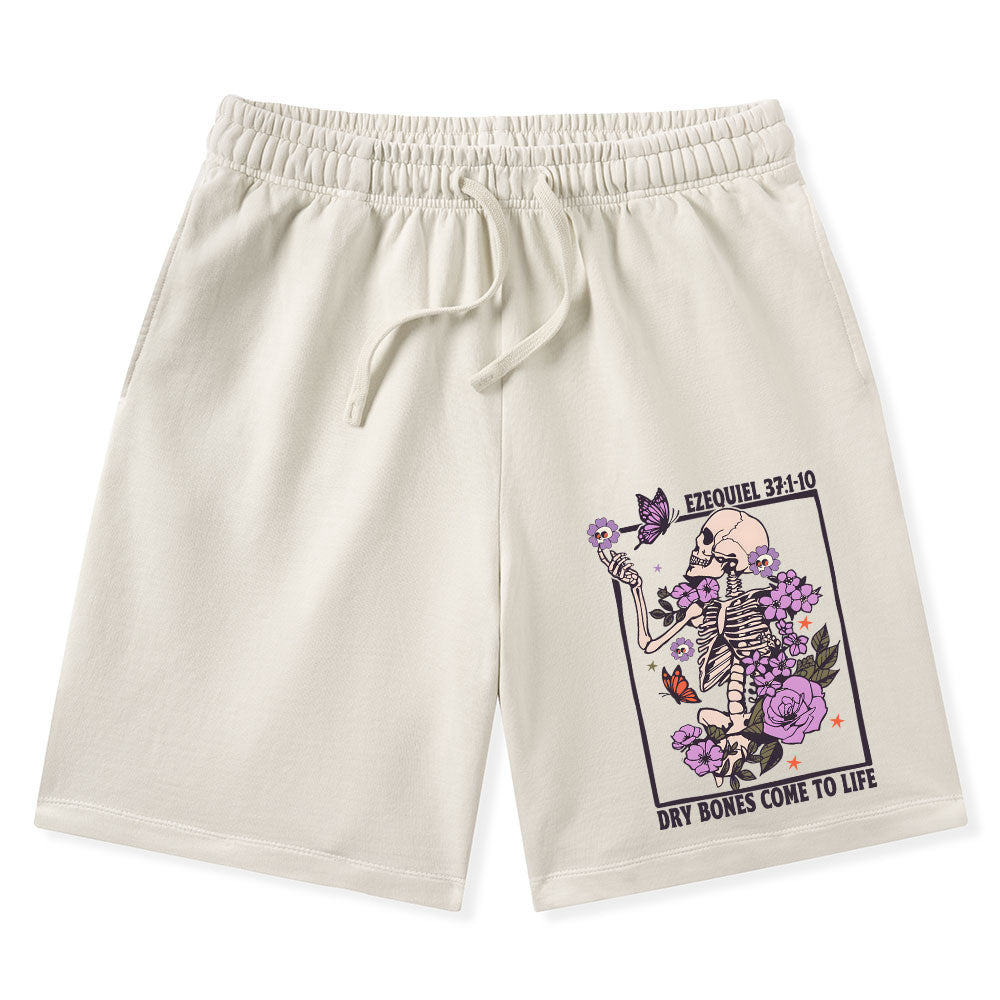 Dry Bones Come To Alive Christian Washed Shorts