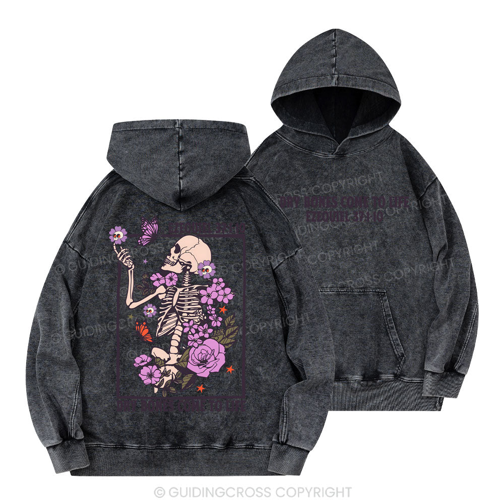 Dry Bones Come To Life Christian Washed Hoodie