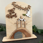 Custom Name Easter Scene Tomb Wooden Decoration